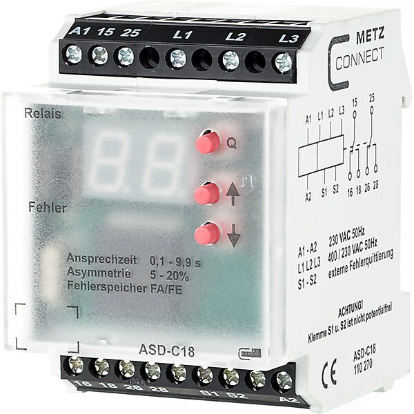 METZ CONNECT Überwachungsrelais ASD-C18 230VAC2We9,9